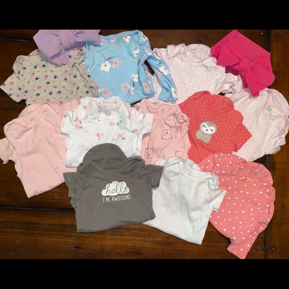 ELEVEN three month onesies!